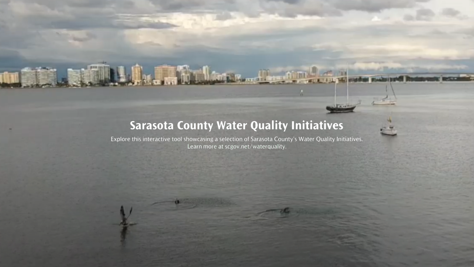 screenshot of water quality initiatives story map landing page