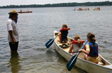 canoeing at 4-H camp