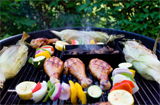Foods on a grill