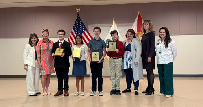 Public Speaking winners 2025 judges and 4-H Staff