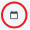 Calendar icon with red circle around it.