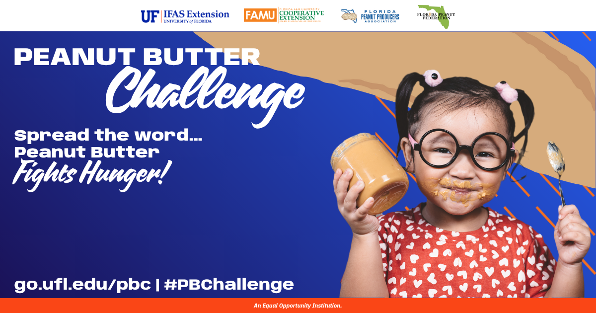 Young child eating peanut butter