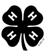 Black and White 4-H Logo