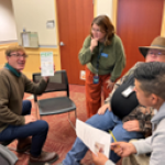 a sarasota county extension staff member interacts with participants at a career training event. [credit: uf/ifas extension sarasota county]