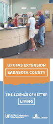 tri-fold information brochure about UF/IFAS Extension Sarasota County