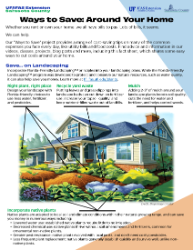 cover of ways to save: around your home flyer