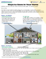 cover of ways to save: in your home flyer