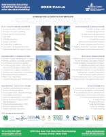 fact sheet of programs, outcomes and more for sarasota county extension in calendar year 2023