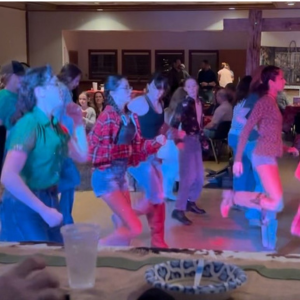 Kids dancing under lights