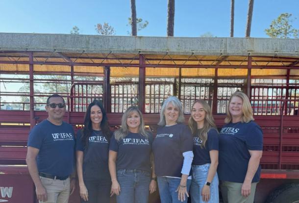 Staff standing in a row