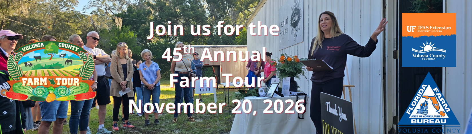 banner for 2026 farm tour with people in the photo