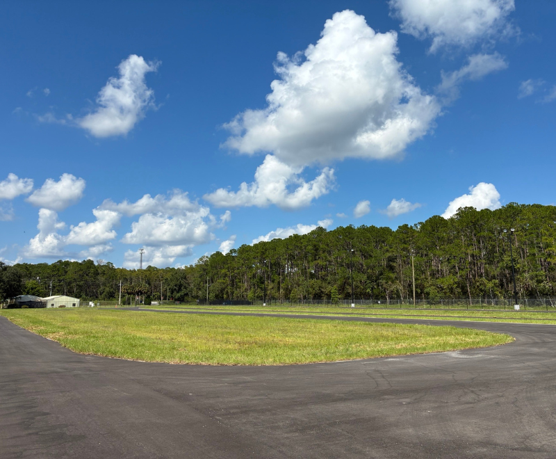 pic of a fair midway with no rides
