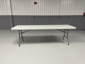 White 8 ft rental table